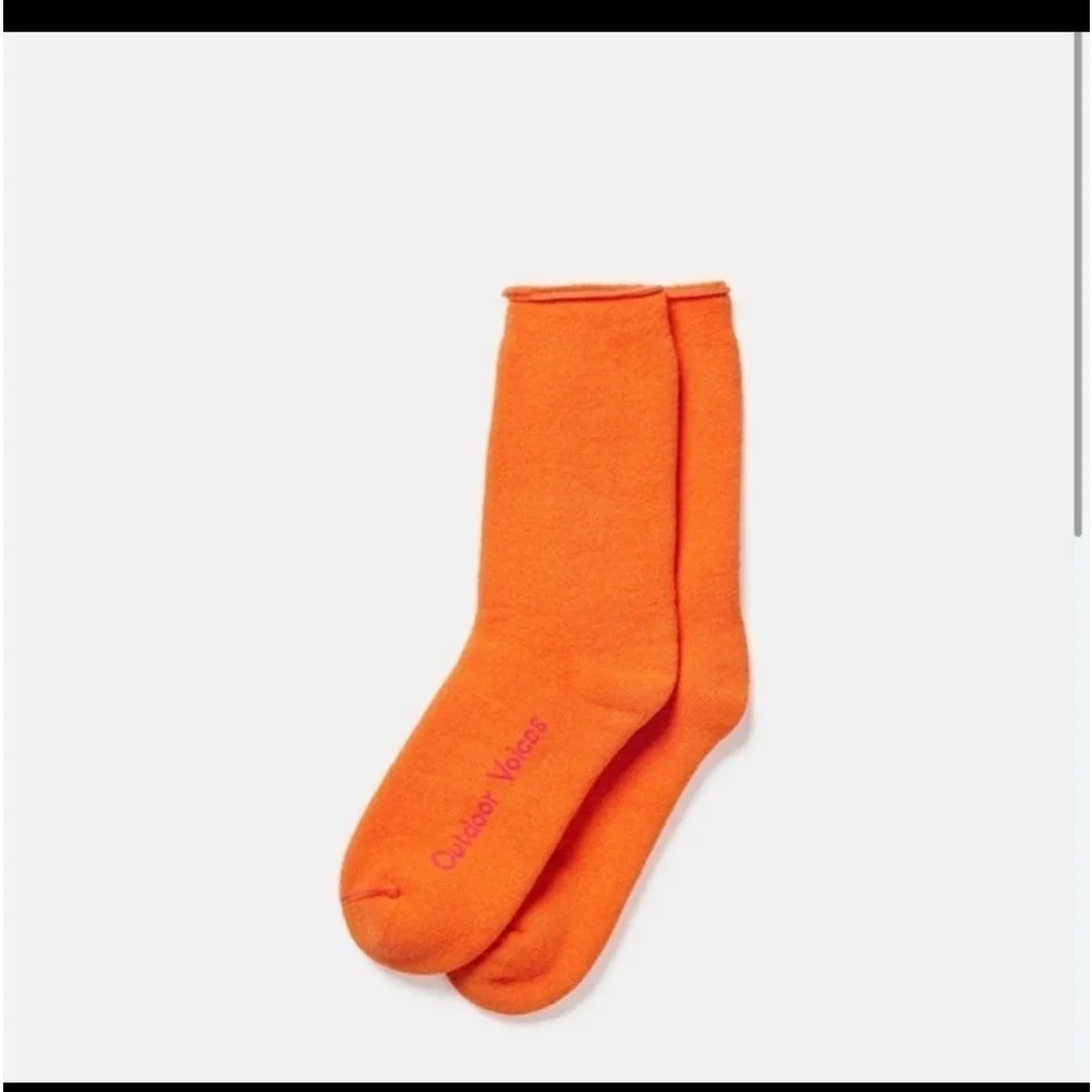 Outdoor Voices Comfort Sock NWT Clementine size S/M